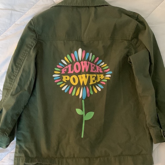 Tiny Whales Flower Power Button Up Shirt. - Picture 5 of 6